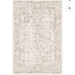 Washable Area Rug large 9'x12' Vintage style Rug for Living Room Farmhouse Dinin